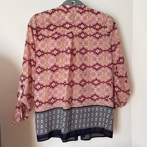 ANTHROPOLOGIE WOMENS BLOUSE LIKE NEW 0 BUTTONS - Picture 3 of 10